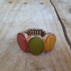 Tried colored vintage look ring